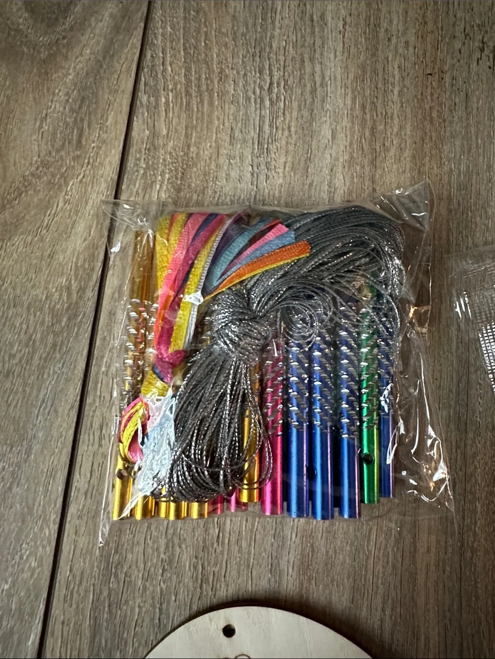 DIY Rainbow Wind Chime Craft Kit - Multicolor set of 12